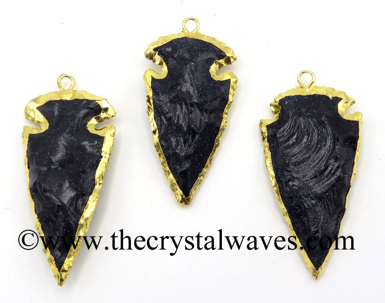 Electroplated Arrowhead And Other Handkanpped Pendants