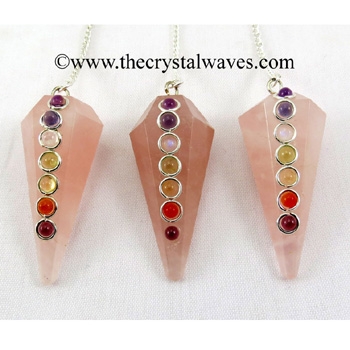 Faceted Gemstone Pendulums With Chakra Cabs