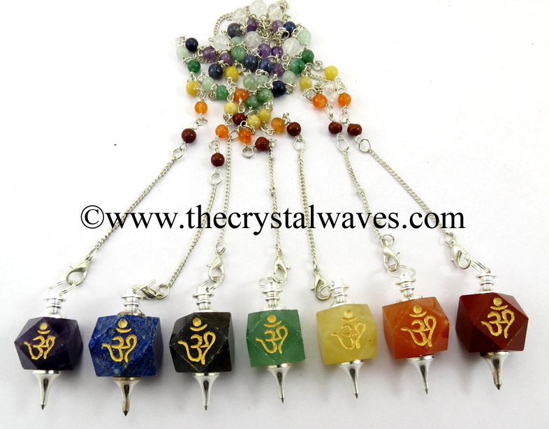 Hexagonal Pendulums With Chakra Beads Chain