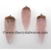 Mix Electroplated Hand Knapped Pendants