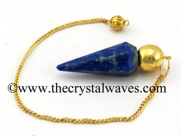 Lapis Lazuli Faceted Gold Modular Pendulum