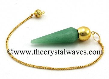 Green Aventurine Faceted Gold Modular Pendulum