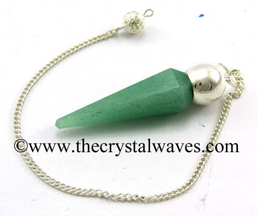 Green Aventurine Faceted Silver Modular Pendulum