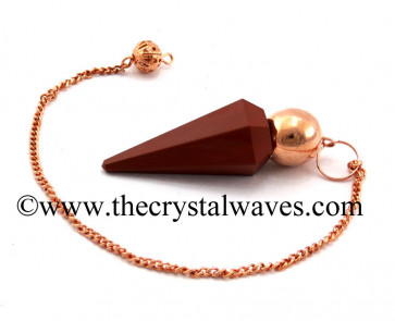 Red Jasper Faceted Copper Modular Pendulum
