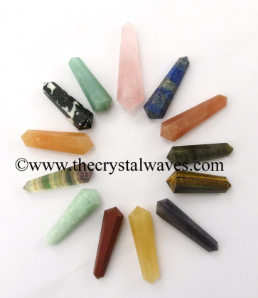 Mix Assorted Gemstones 1 - 1.50" Double Terminated Pencil