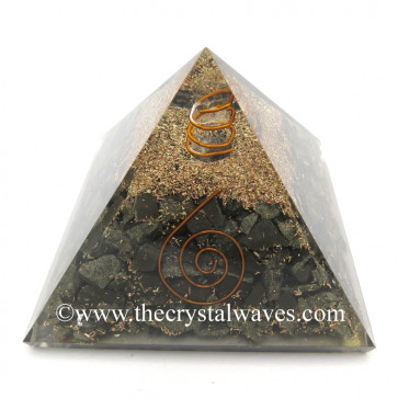 Pyrite Chips Orgone Pyramids With Copper Wrrapped Crystal Point