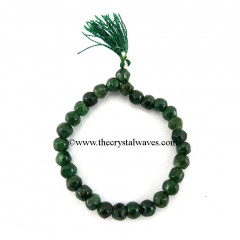 Green Aventurine Faceted Drum Polish Round Beads Power Bracelet