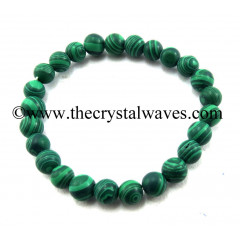 Malachite Natural Round Beads Bracelet
