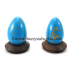 Turquoise W/Copper Matrix (Manmade) Eggs