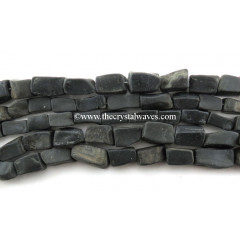 Black Agate Hand Knapped Rectangle Nuggets