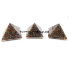 Chakra Orgone Pyramids With Coper Coil