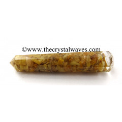 Yellow Aventurine Chips Orgone Faceted Massage Wands