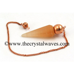 Orange Selenite Faceted Copper Modular Pendulum