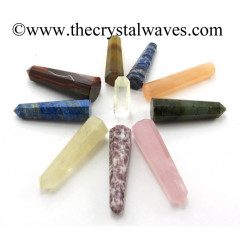 Mix Gemstone 1.5 to 2 Inch Pencil 6 to 8 Facets
