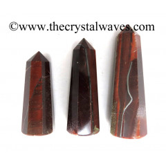 Red Tiger Eye Agate 2" to 3" Pencil 6 to 8 Facets