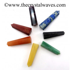 2" to 3" Pencil 6 to 8 Facets Chakra Set 