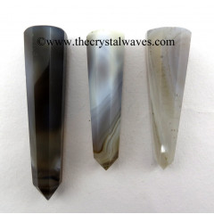 Grey Khayaldar Agate 1.5 to 2 Inch Pencil 6 to 8 Facets