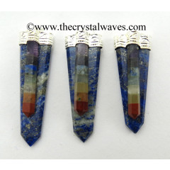 Lapis Lazuli Flat Pencil w/ Chakra Pencil Pendant