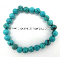 Turquoise Chinese 8 mm Round Beads Bracelet