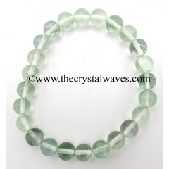 Green Fluorite 8 mm Round Beads Bracelet