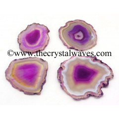 Pink Agate Slices / Coasters