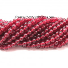 Red Dyed Quartz 8 mm Round Beads