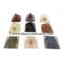 Mix Assorted Gemstone Chips Orgone Small Baby Pyramids