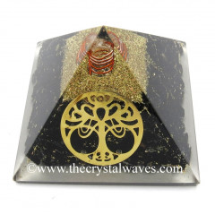 Shungite Chips Orgone Pyramid With New Tree Of Life Symbol