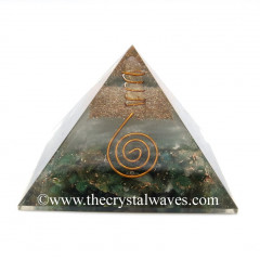 Glow In Dark GID Labradorite Chips Orgone Pyramid With Copper Wrrapped Crystal Point