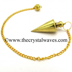 Metal Dowsing Pendulum Golden Style 47