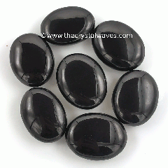 Black Agate Palmstone Shapes