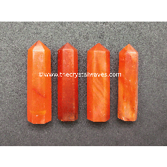 Carnelian 1.5 to 2 Inch Pencil 6 to 8 Facets