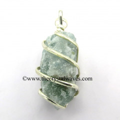 Green Aventurine Hammered Nuggets Cage Wrapped Pendant