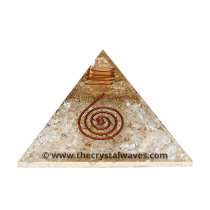 Crystal Quartz Chips Big Orgone Pyramids With Flower Of Life & Copper Wrrapped Crystal Point