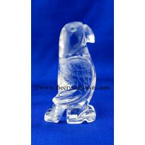 Wholesale Crystal Quartz / Sfatik Hand Carved Parrot 