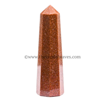 Red Goldstone Crystal Tower