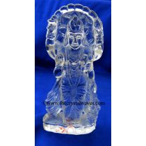 Exclusive Crystal Quartz / Sfatik Hand Carved Goddess Laxmi Ji  