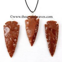 red-goldstone-arrowhead-diy-red-goldstone-pendant-necklace-jewelry