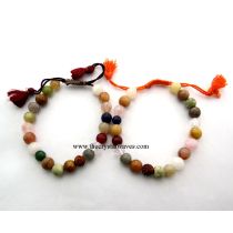 Multi Round Beads Drawstring Bracelet