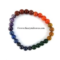 Round beads with 7 chakra
