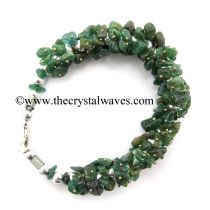 Green Aventurine (Dark) Chips Fuse Wire Bracelet