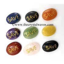Mix Assorted Gemstones Save Engraved Oval Cabochon 