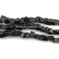 Black Agate Hand Knapped Square Nuggets