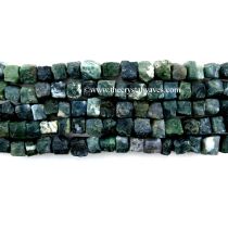 Moss Agate Hand Knapped Square Nuggets