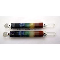 Round Faceted 7 Chakra Bonded Healing Stick
