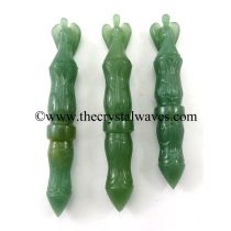 Green Aventurine Carved Angel Healing Sticks