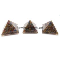 Chakra Orgone Pyramids With Coper Coil