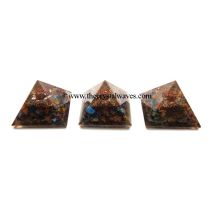 Chakra Orgone Pyramids With Copper Wrapped Crystal Point