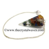 Chakra Chips Orgone Faceted Pendulum