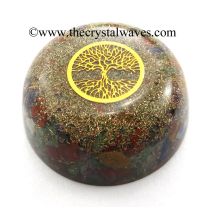 Chakra Chips Orgone Dome / Paper Weight With Tree Of Life